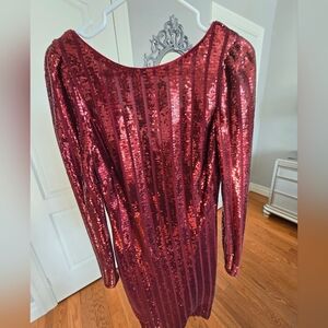 Nanette Lepore Sparkling Burgundy Sequin Dress